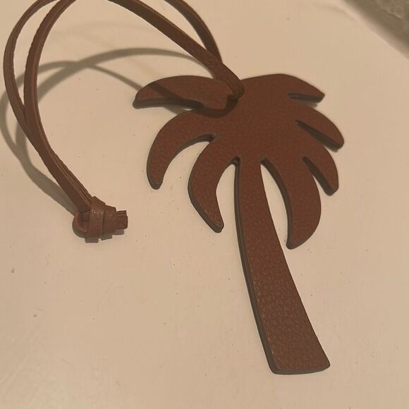 Sexy Little Vintage Handmade palm tree Leather Bag Charm Cute Nature Keychain - Picture 2 of 6
